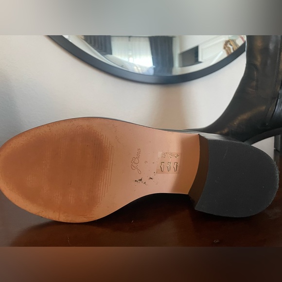 Jcrew stack heel boots, size 9. Worn once or twice only. - Picture 3 of 4